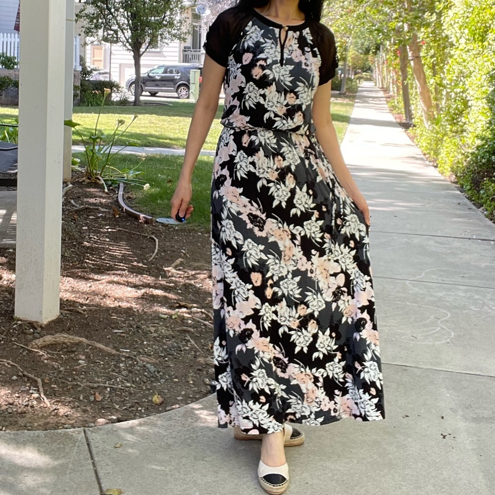 Juicy couture one piece floral maxi dress